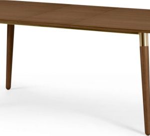 Edelweiss 6 8 Seat Oval Extending Dining Table Walnut And Brass Tableschairsdesks Com