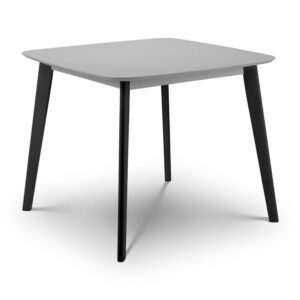 Calah Wooden Dining Table Square In Grey And Black