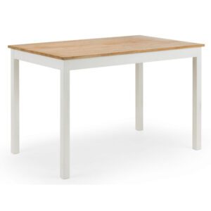 Calliope Wooden Rectangular Dining Table In Ivory And Oak