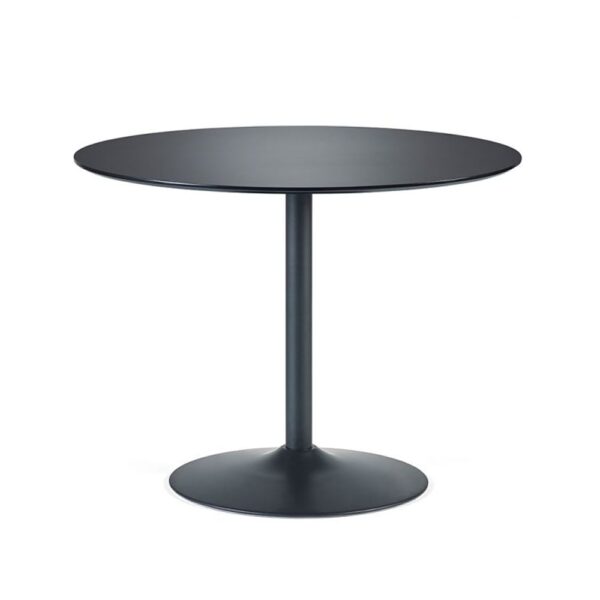 Nephi Wooden Dining Table Round Small In Black