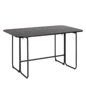 Dalhart Wooden Extending Dining Table Rectangular In Black