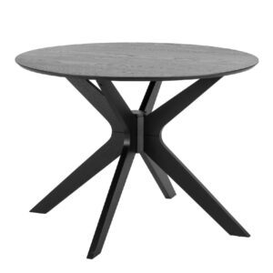 Destin Wooden Dining Table Round In Black