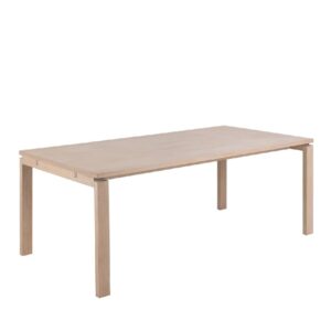 Lacey Wooden Dining Table Rectangular In White Oak