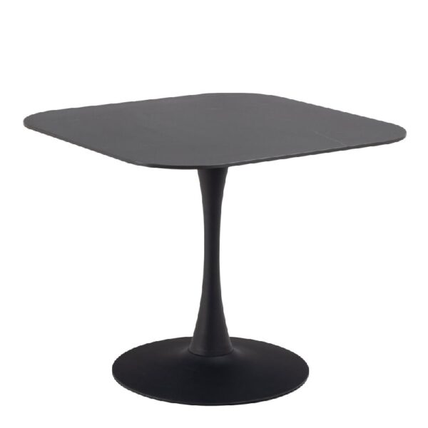 Malone Ceramic Dining Table Square In Black