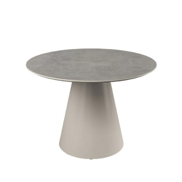 Safford Wooden Round Dining Table In Light Grey