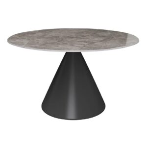 Aurora Ceramic Extending Dining Table In Gloss Grey