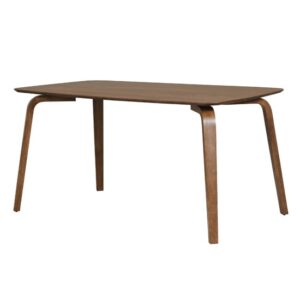 Aiken Wooden Dining Table Rectangular In Walnut