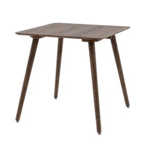 Hervey Wooden Dining Table Square In Smoked Oak