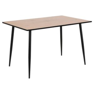 Woodburn Melamine Dining Table Rectangular In Matt Wild Oak