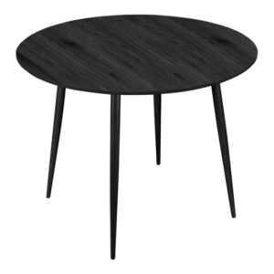 Malibu Wooden Dining Table Round In Black