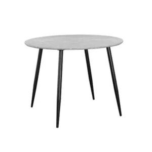 Malibu Wooden Dining Table Round In Stone Effect