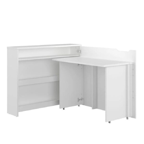 Carson Right Convertible Wooden Laptop Desk In Matt White