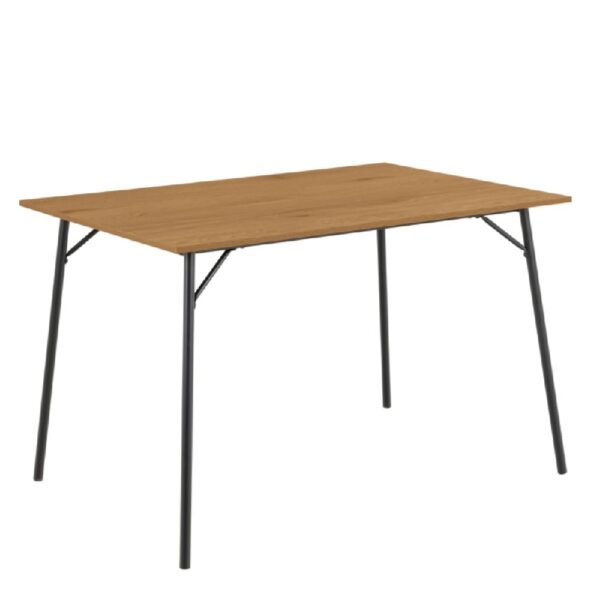 Paoli Wooden Dining Table With Black Legs In Oak