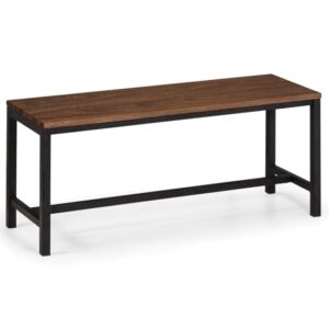 Tacita Rectangular Wooden Dining Bench In Walnut