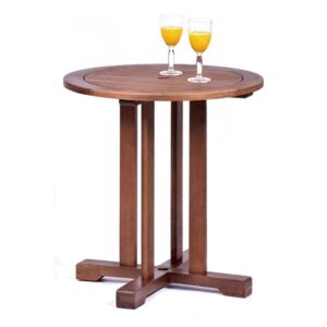 Darko Wooden Pedestal Dining Table In Brown